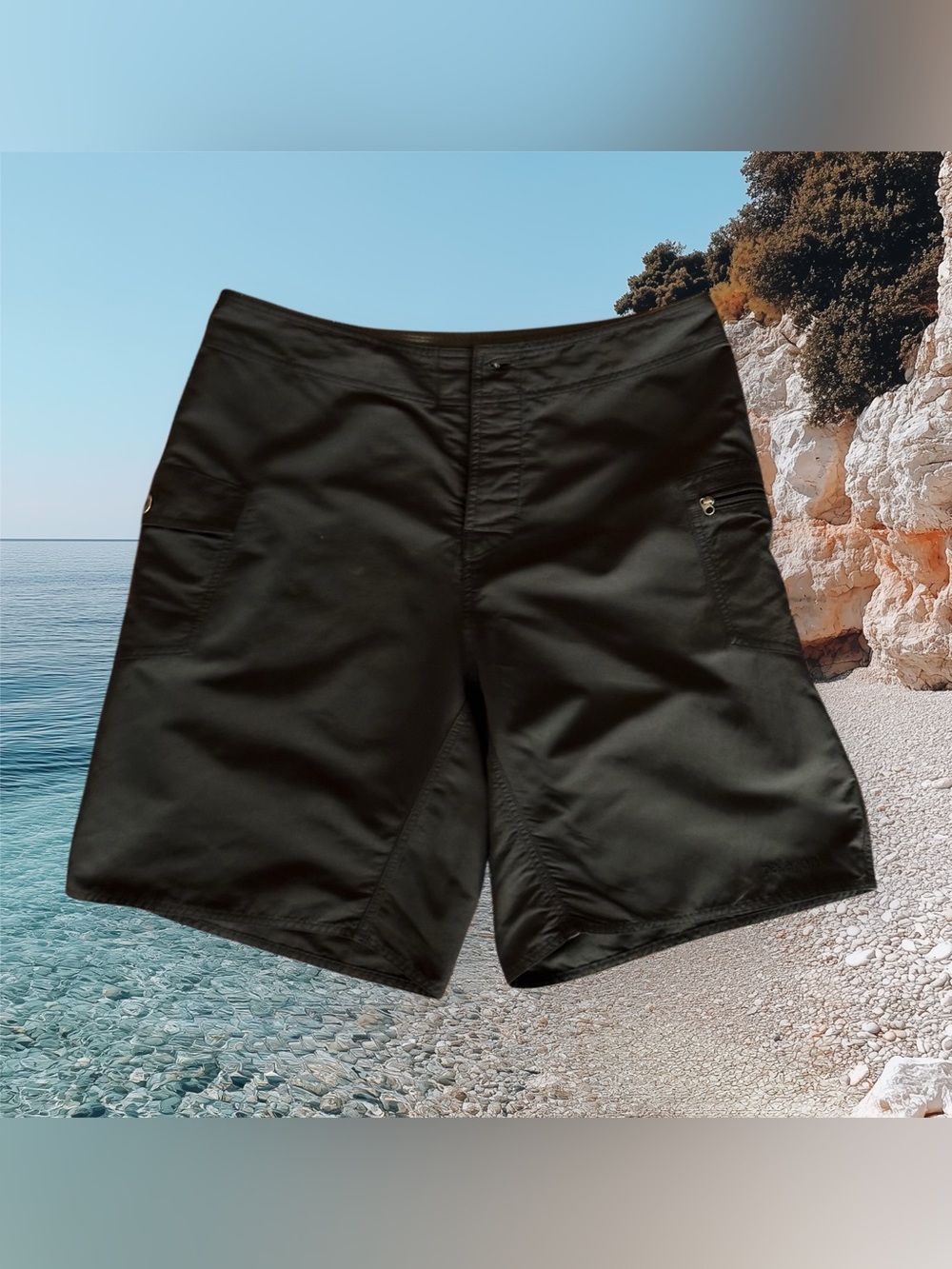 Patagonia Black Lightweight button fly swim trunks